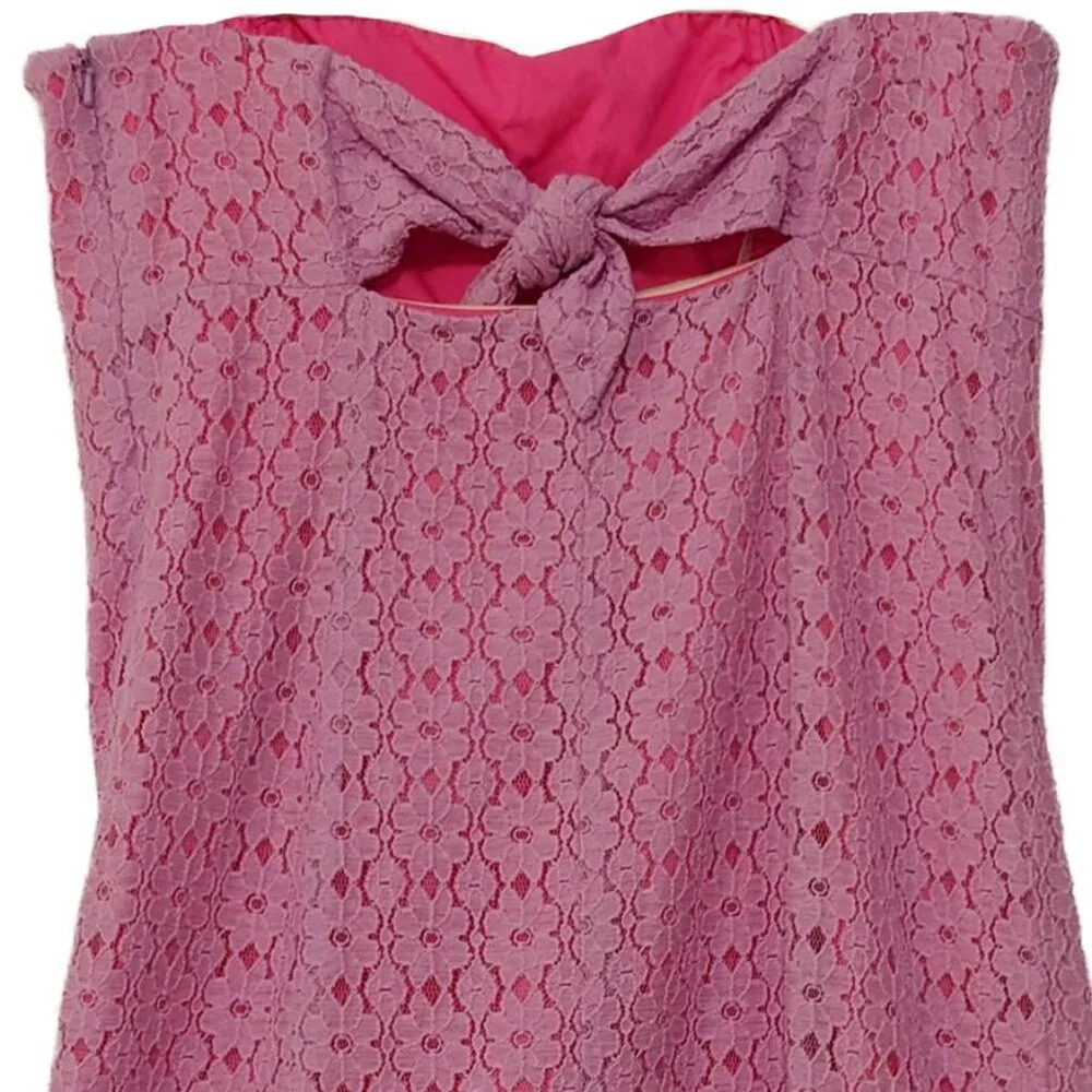 Lilly Pulitzer Franco Strapless Lace Dress in Hyacinth Pink & Petal Pusher Lace - Picture 6 of 10